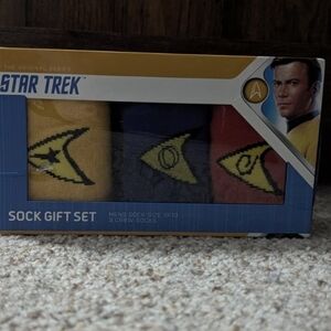 Star Trek Men's Crew Socks - Yellow, Blue, Red